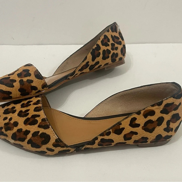 J. Crew Zoey D’Orsay Leopard Print Flats sz 6 - Picture 4 of 16